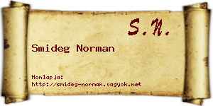Smideg Norman névjegykártya